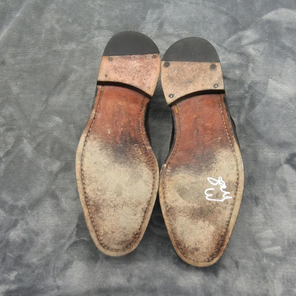 Miguel Angel Monk Strap Shoes Men 9 Brown Leather Dress Cap Oxford Spain Formal